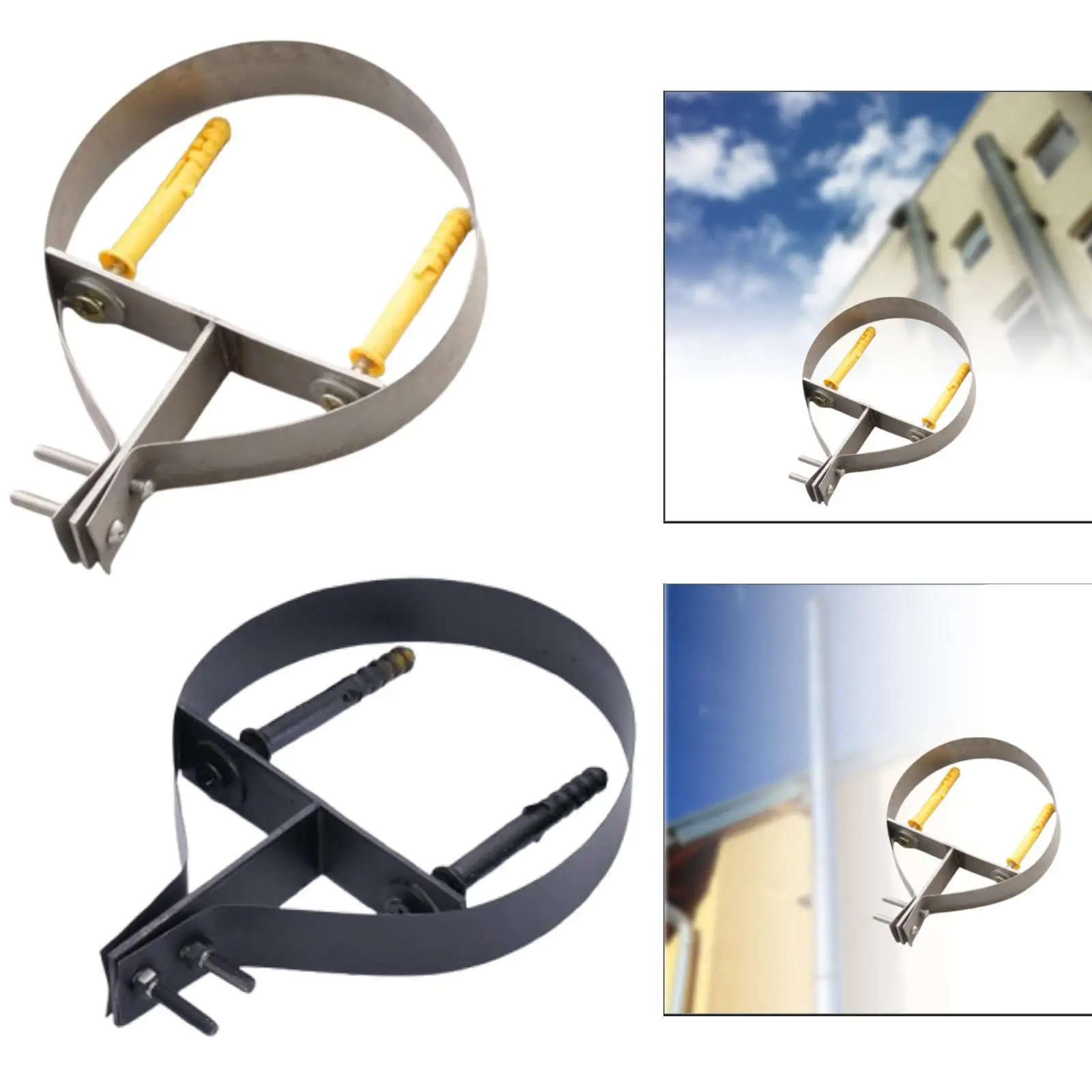 6" Chimney Pipe Bracket Adjustable Diameter 153 mm Split Ring Pipe Hanger
6" Chimney Pipe Bracket Adjustable Diameter 153 mm Split Ring Pipe Hanger