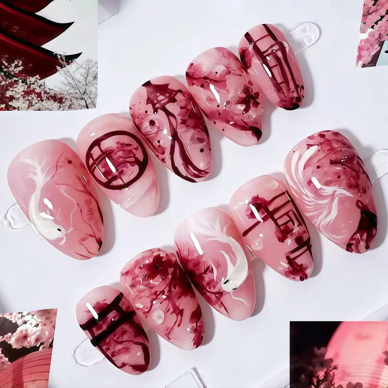 24pcs Red Smudge Fake Nails Art Gothic Style Blood Press on False Nails Tips Halloween Nail Decorations Cool Girl's Fingernail
24pcs Red Smudge Fake Nails Art Gothic Style Blood Press on False Nails Tips Halloween Nail Decorations Cool Girl's Fingernail