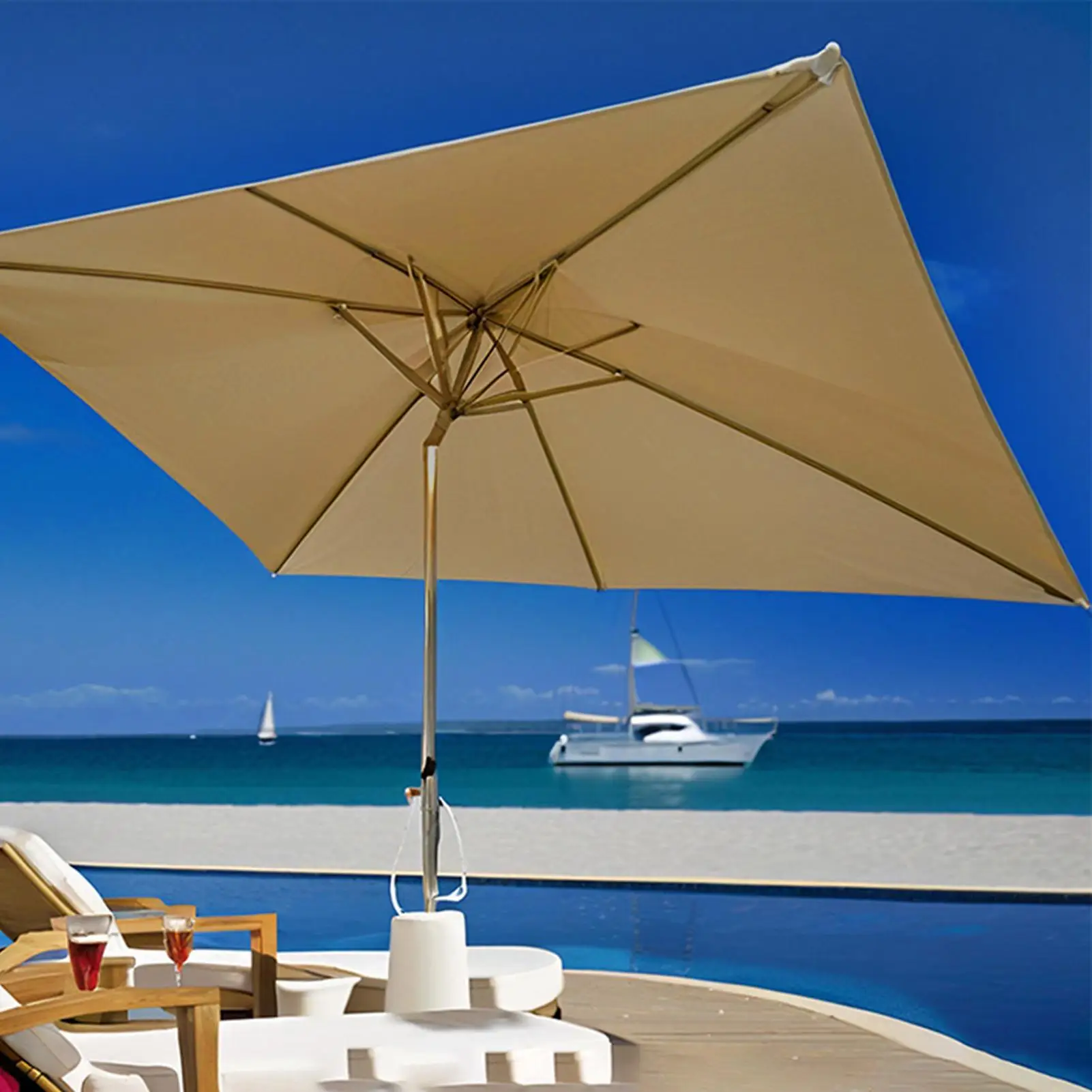 Outdoor Umbrella Replacement Canopy Heavy Duty Polyester Shade Canopy Cover UV Protection Heavy Duty Parasol Top Garden Backyard 
Outdoor Umbrella Replacement Canopy Heavy Duty Polyester Shade Canopy Cover UV Protection Heavy Duty Parasol Top Garden Backyard