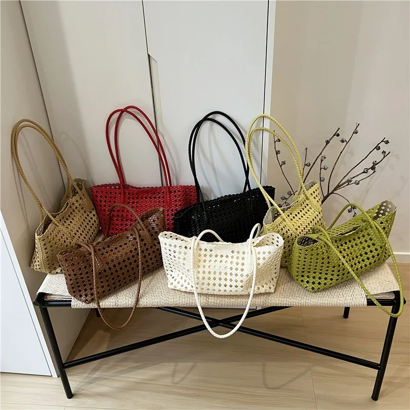 High end basket bag, fashionable hollowed out single shoulder armpit mother tote bag
High end basket bag, fashionable hollowed out single shoulder armpit mother tote bag