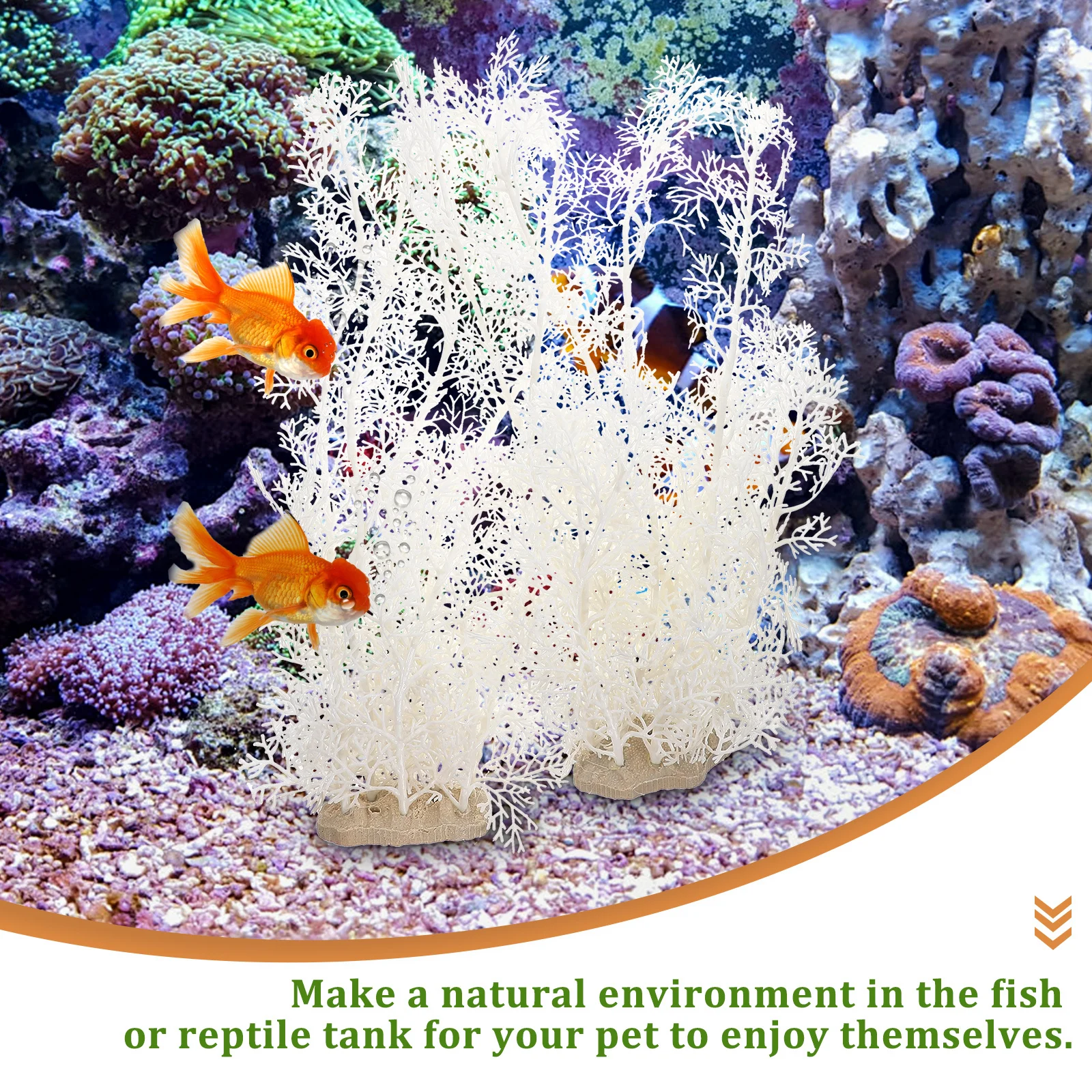 2Pcs Plastic Aquarium Plants for Fish Tank Decorations Long Lasting Fading Resistant Reptile Terrarium Accessories
2Pcs Plastic Aquarium Plants for Fish Tank Decorations Long Lasting Fading Resistant Reptile Terrarium Accessories