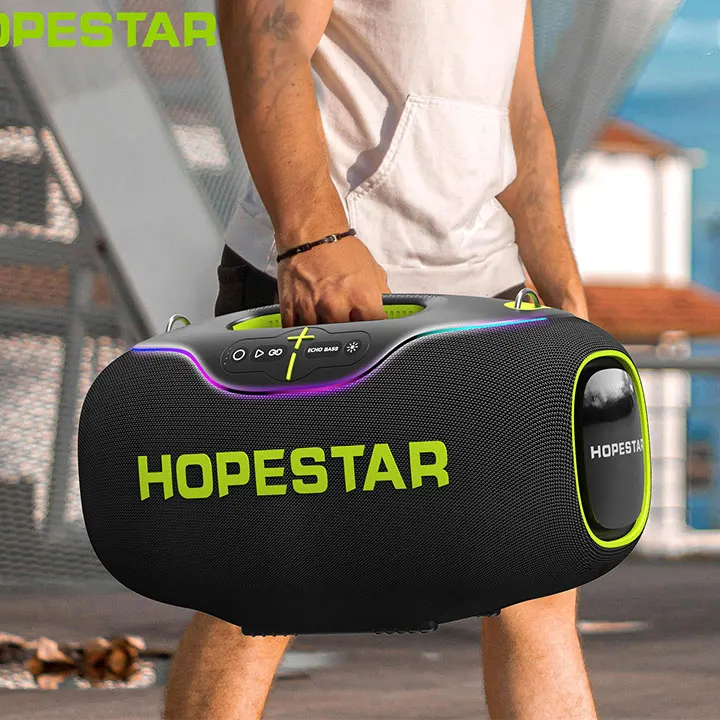 Hopestar A80 Subwoofer Portable RGB Speaker With IPX6 Waterproof, Mini Microphone Rechargeable Battery Outdoor Speaker
Hopestar A80 Subwoofer Portable RGB Speaker With IPX6 Waterproof, Mini Microphone Rechargeable Battery Outdoor Speaker