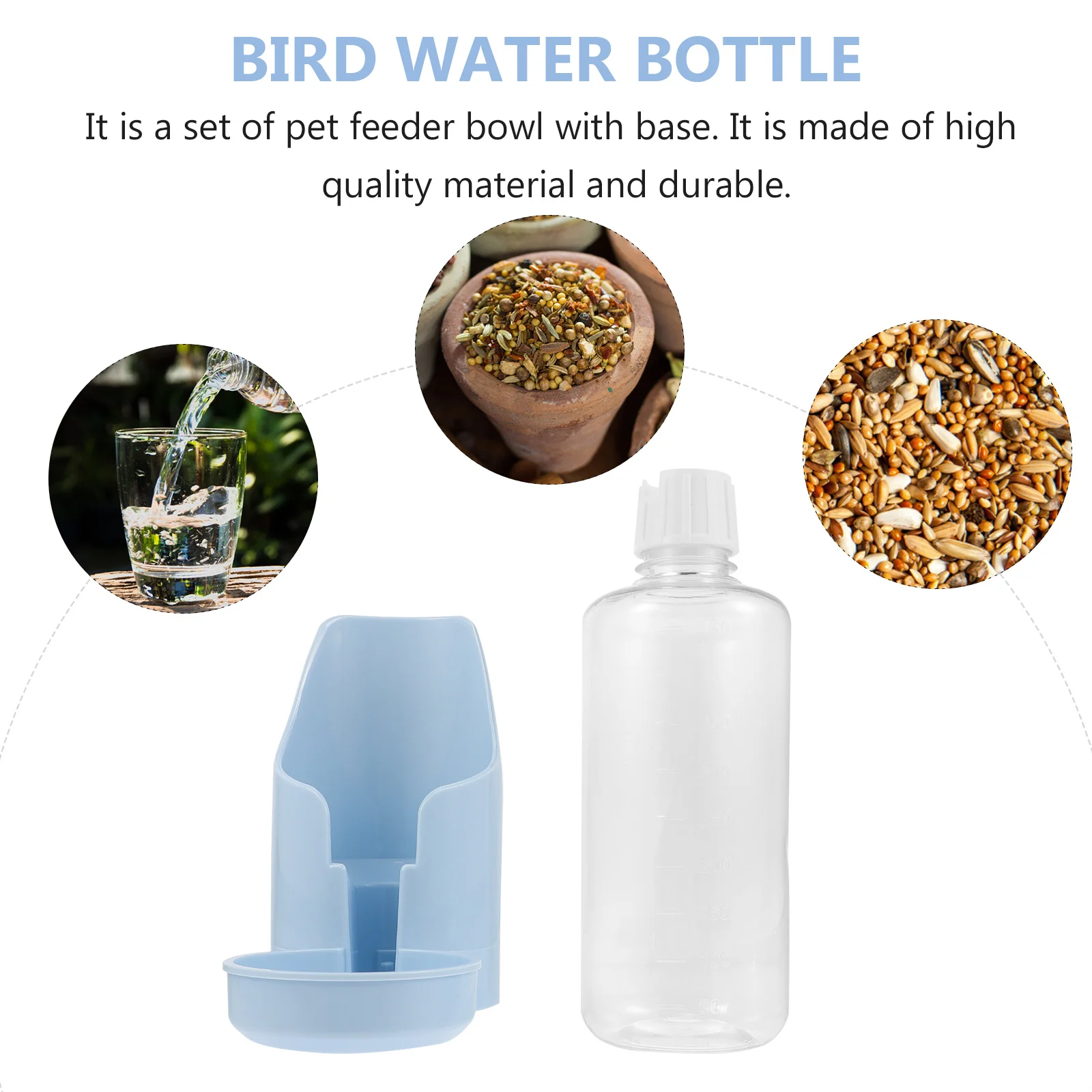 Bird Cage Water Feeder Automatic Drinking Bottle for Pets High Quality Plastic Hanging Food Or Water Dispenser Simple Refill No
Bird Cage Water Feeder Automatic Drinking Bottle for Pets High Quality Plastic Hanging Food Or Water Dispenser Simple Refill No