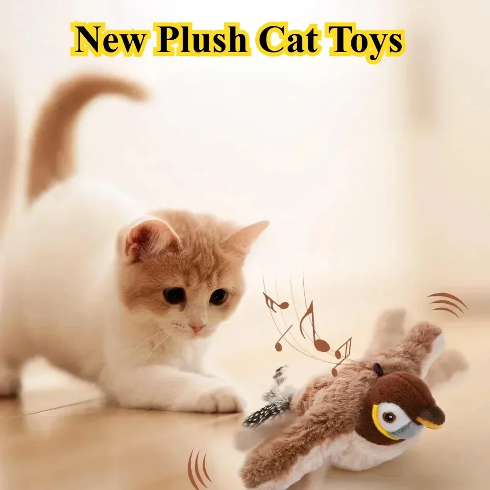 Interactive Cat Toys Rechargeable Bird Chirping Clapbirds Cute Touch-sensitive Plush Toys With Added Catnip. Accessories Toy For
Interactive Cat Toys Rechargeable Bird Chirping Clapbirds Cute Touch-sensitive Plush Toys With Added Catnip. Accessories Toy For