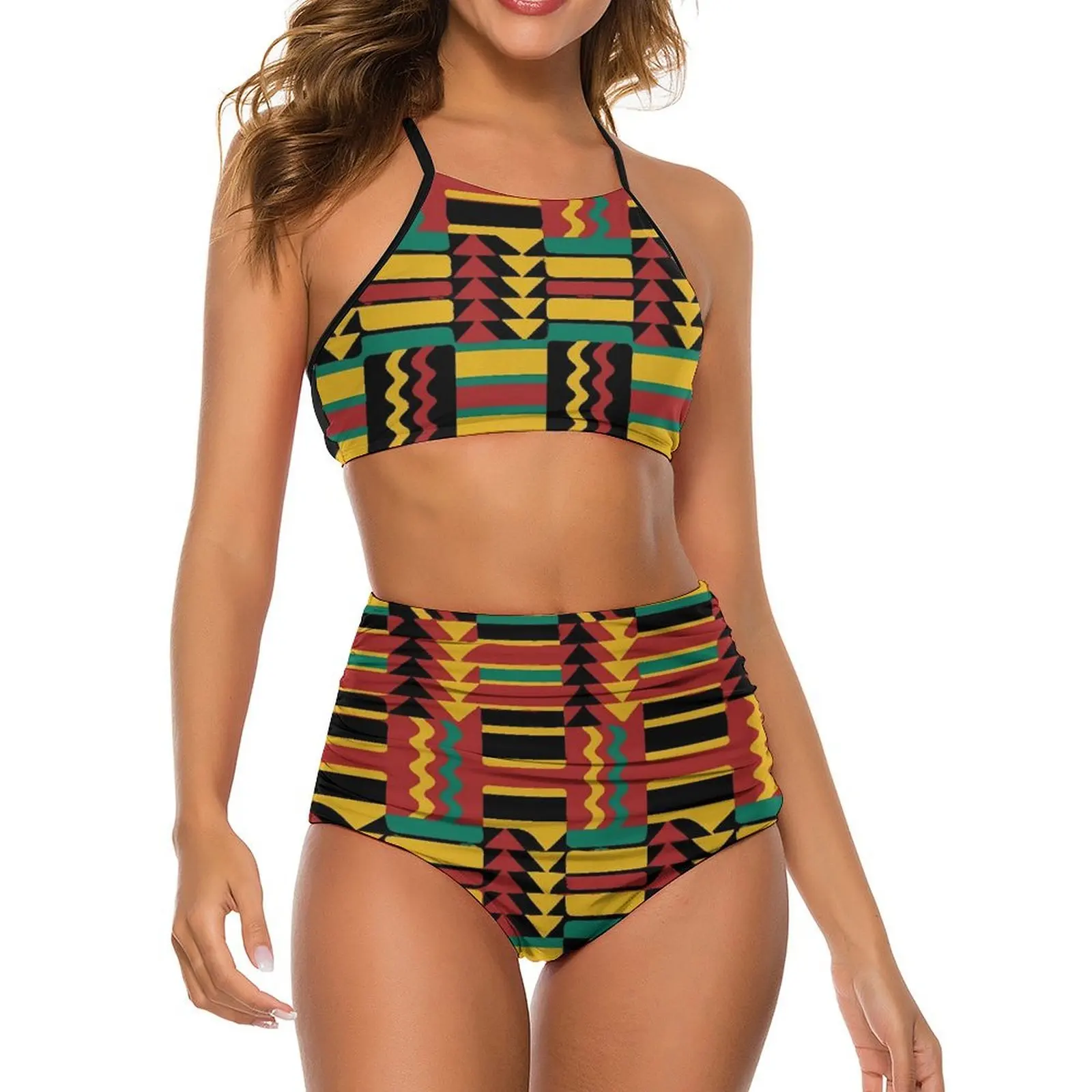 Kente Винтаж Геометрический Купальник Бикини Ретро Раста Цвета Купальники Леди Сексуальный Стильный Комплект Бикини Push Up Дизайн Женственные Бикини
Kente Винтаж Геометрический Купальник Бикини Ретро Раста Цвета Купальники Леди Сексуальный Стильный Комплект Бикини Push Up Дизайн Женственные Бикини