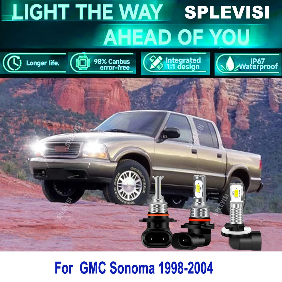 CSP LED Headlight High Low Beam Foglamp Car Lights - premium grade aluminium For GMC Sonoma 1998 1999 2000 2001 2002 2003 2004
CSP LED Headlight High Low Beam Foglamp Car Lights - premium grade aluminium For GMC Sonoma 1998 1999 2000 2001 2002 2003 2004