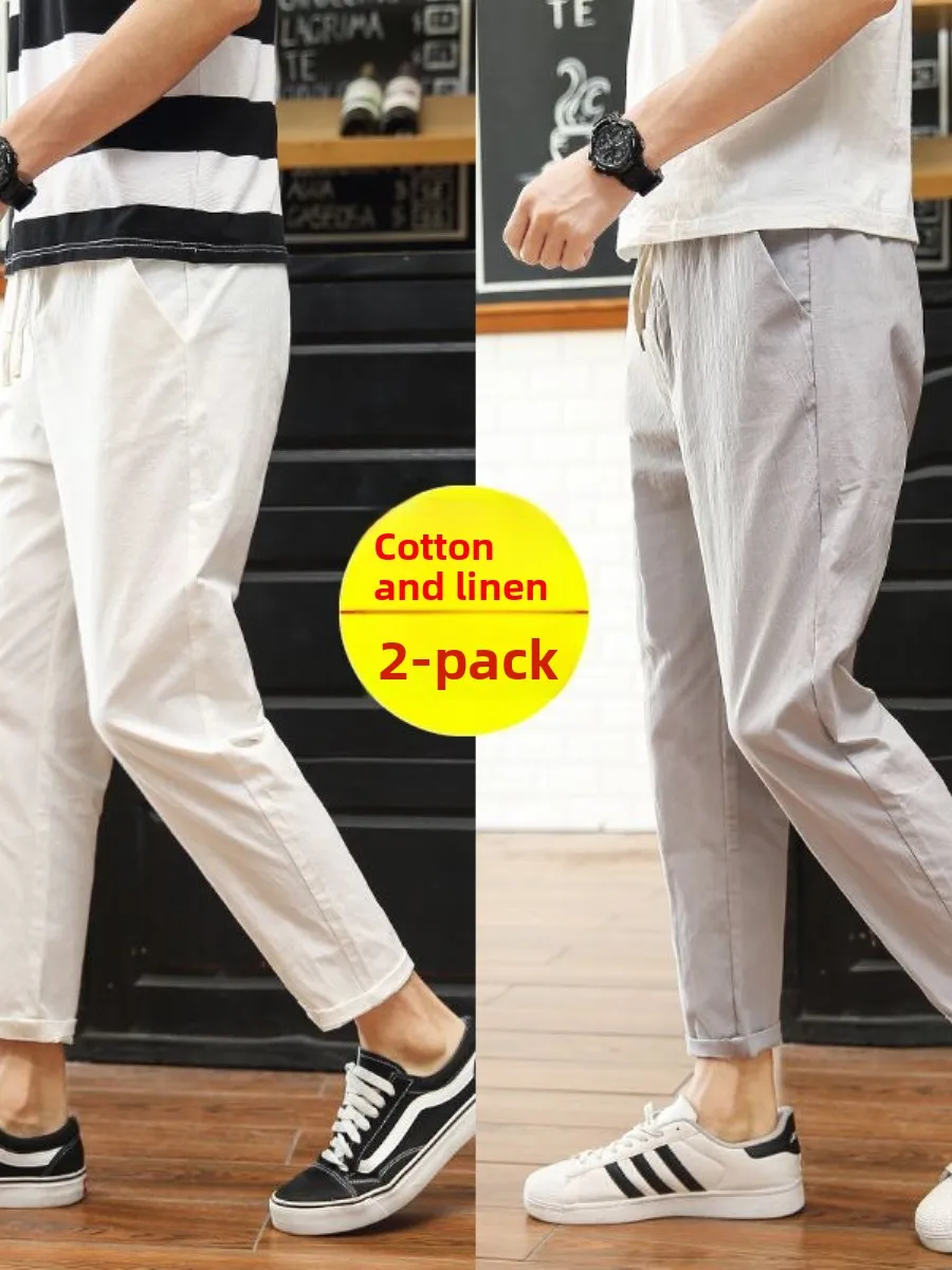 Men's Cotton Linen Nine-Foot Summer Loose Casual Pants Korean Version Trendy Slim Fit 9 Foot Loose Linen Pants
Men's Cotton Linen Nine-Foot Summer Loose Casual Pants Korean Version Trendy Slim Fit 9 Foot Loose Linen Pants