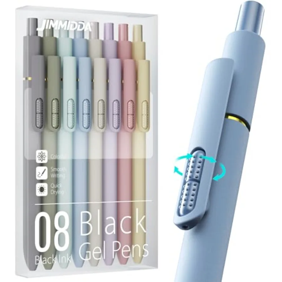 8Pcs Black Gel Pens - 0.7mm Medium Point Black Ink Pens Smooth Writing - Quick Drying Retractable Pen for Men Women Morandi - 8
8Pcs Black Gel Pens - 0.7mm Medium Point Black Ink Pens Smooth Writing - Quick Drying Retractable Pen for Men Women Morandi - 8