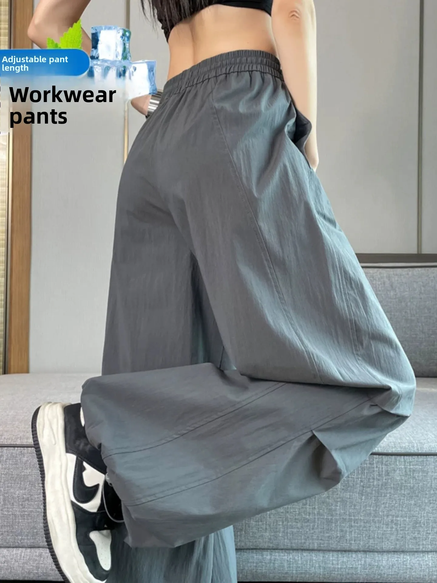 Gray Ice Silk Work Trousers Women Summer Thin Small Size Cuffed Hiking Paratrooper Quick Dry Sports Pants Casual High Waist
Gray Ice Silk Work Trousers Women Summer Thin Small Size Cuffed Hiking Paratrooper Quick Dry Sports Pants Casual High Waist