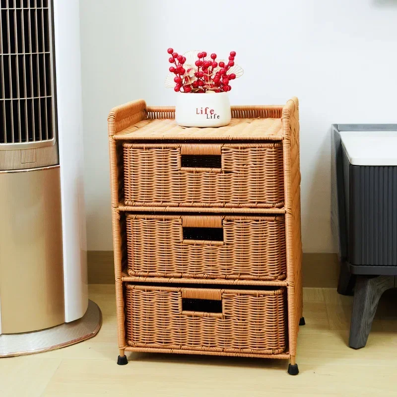 Nordic Wind Bedside Table Double Layer Storage Drawer Bedroom Simple Small Cabinet Household Imitation Rattan Woven Night Table
Nordic Wind Bedside Table Double Layer Storage Drawer Bedroom Simple Small Cabinet Household Imitation Rattan Woven Night Table