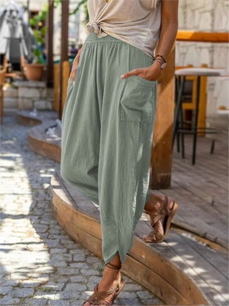 2025 Women Pencil Pants Spring Summer Vintage Bohemian Beach Pants High Waist Pencil Pants Pockets Trousers Casual Pantalones
2025 Women Pencil Pants Spring Summer Vintage Bohemian Beach Pants High Waist Pencil Pants Pockets Trousers Casual Pantalones