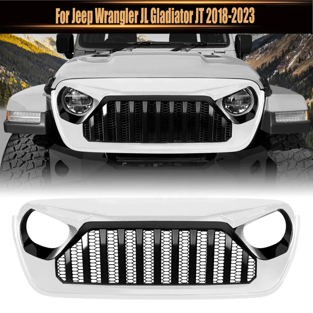 Front Bumper Mesh Cover Racing Grills Upper Guard Grid White&Black Front Grille For Jeep Wrangler JL Gladiator JT 2018-2023
Front Bumper Mesh Cover Racing Grills Upper Guard Grid White&Black Front Grille For Jeep Wrangler JL Gladiator JT 2018-2023