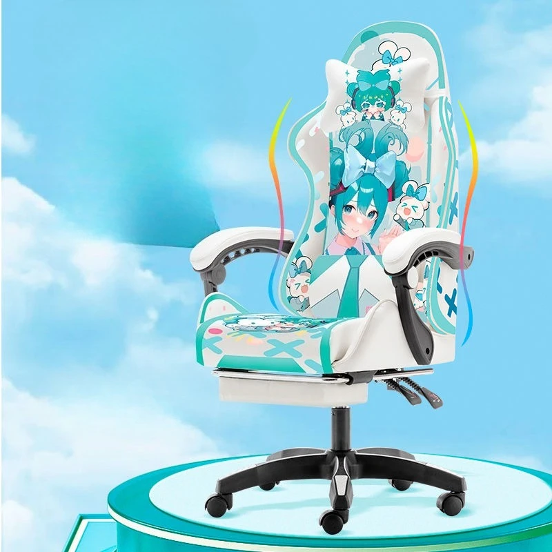 Hatsune Miku cartoon cute cartoon Miku girl computer e-sports chair kawaii home long-term sitting office ergonomic chair gift
Hatsune Miku cartoon cute cartoon Miku girl computer e-sports chair kawaii home long-term sitting office ergonomic chair gift