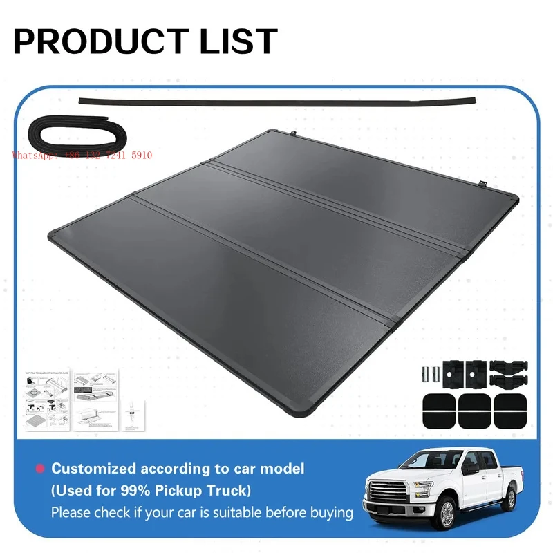 Hot selling product. Aluminum alloy hardtop three-fold cargo box cover suitable for 2023 JT pickup trucks
Hot selling product. Aluminum alloy hardtop three-fold cargo box cover suitable for 2023 JT pickup trucks