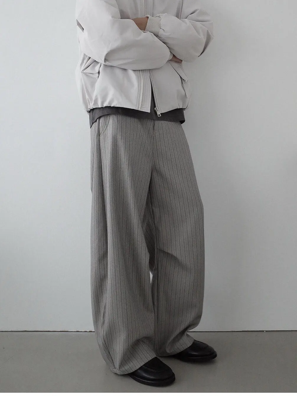 Laid-ba Parisian Sle Wide Leg Pants American Retro Striped Casual Trousers Knife Polyester Fiber mid Waist Zipper
Laid-ba Parisian Sle Wide Leg Pants American Retro Striped Casual Trousers Knife Polyester Fiber mid Waist Zipper