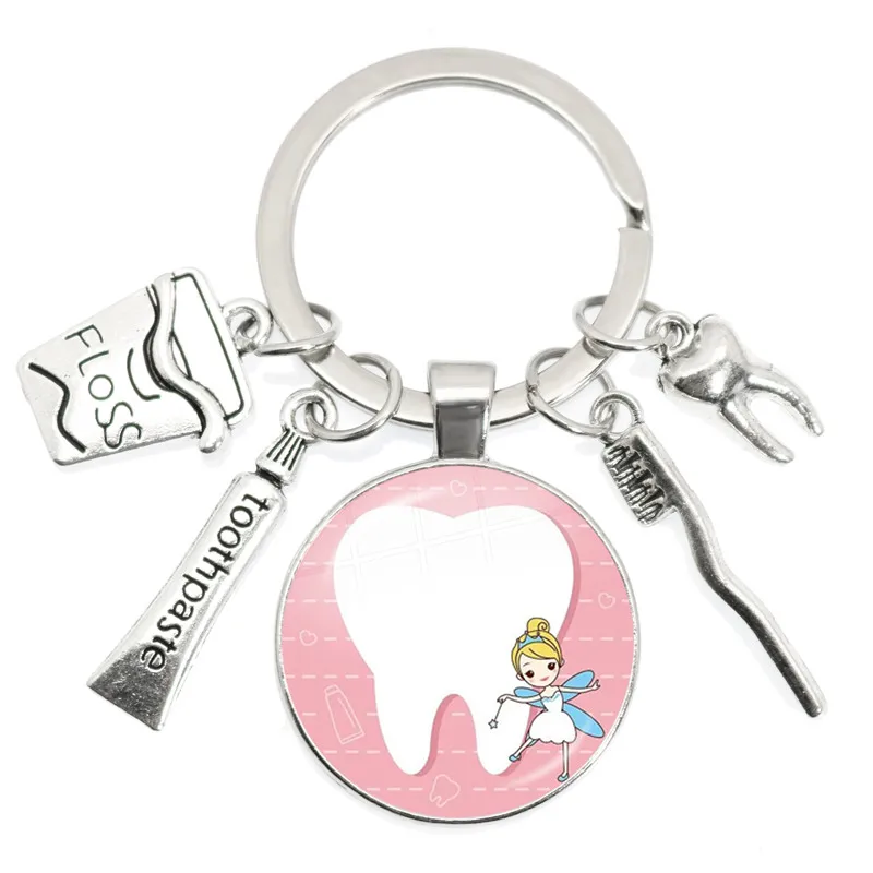40Pcs Tooth Floss Toothpaste Toothbrush Metal Pendant Keychain Glass Cabochon Dentist Dental Assistant Gift Dental Care Key Ring
40Pcs Tooth Floss Toothpaste Toothbrush Metal Pendant Keychain Glass Cabochon Dentist Dental Assistant Gift Dental Care Key Ring