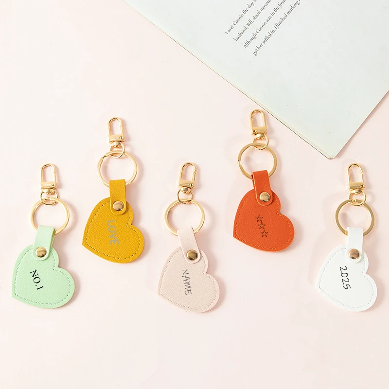 Customized LOGO Love Leather Keychain Blank Laser Engrave Cute Keyring Pendant Bag Hanging Accessories Hand Gifts Wholesale
Customized LOGO Love Leather Keychain Blank Laser Engrave Cute Keyring Pendant Bag Hanging Accessories Hand Gifts Wholesale