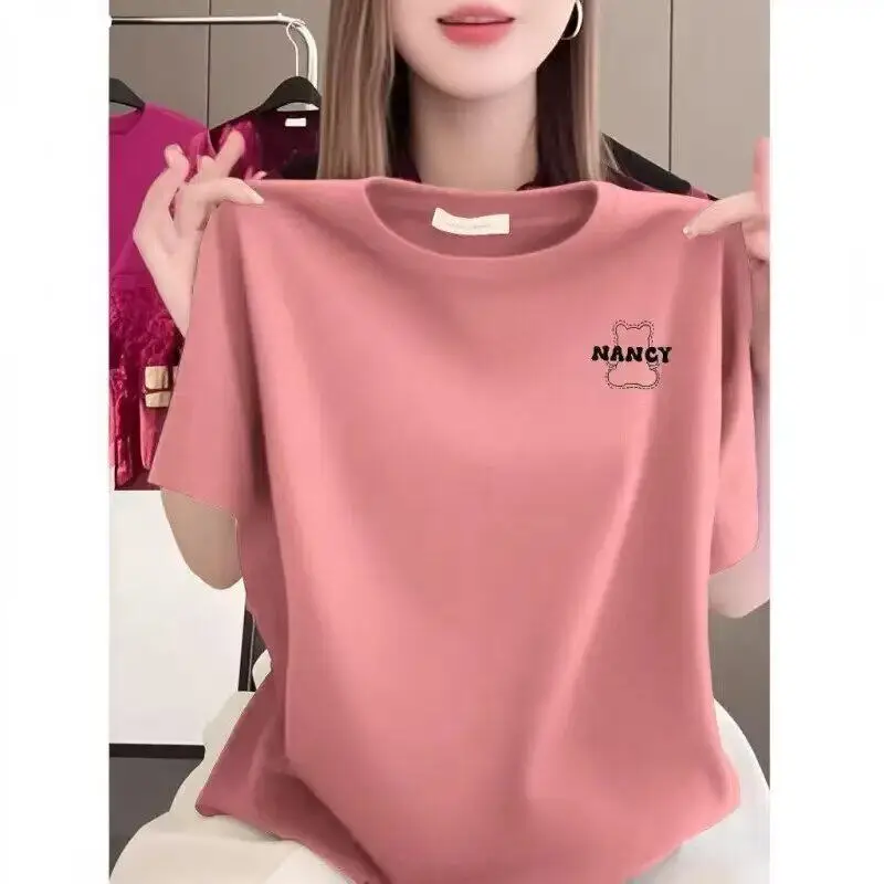 Fashionable round Neck Short Sleeve Pure Color T-Shirt Women's Design Sensation Shoulder Pure Style Base Shirt Spring Summer
Fashionable round Neck Short Sleeve Pure Color T-Shirt Women's Design Sensation Shoulder Pure Style Base Shirt Spring Summer