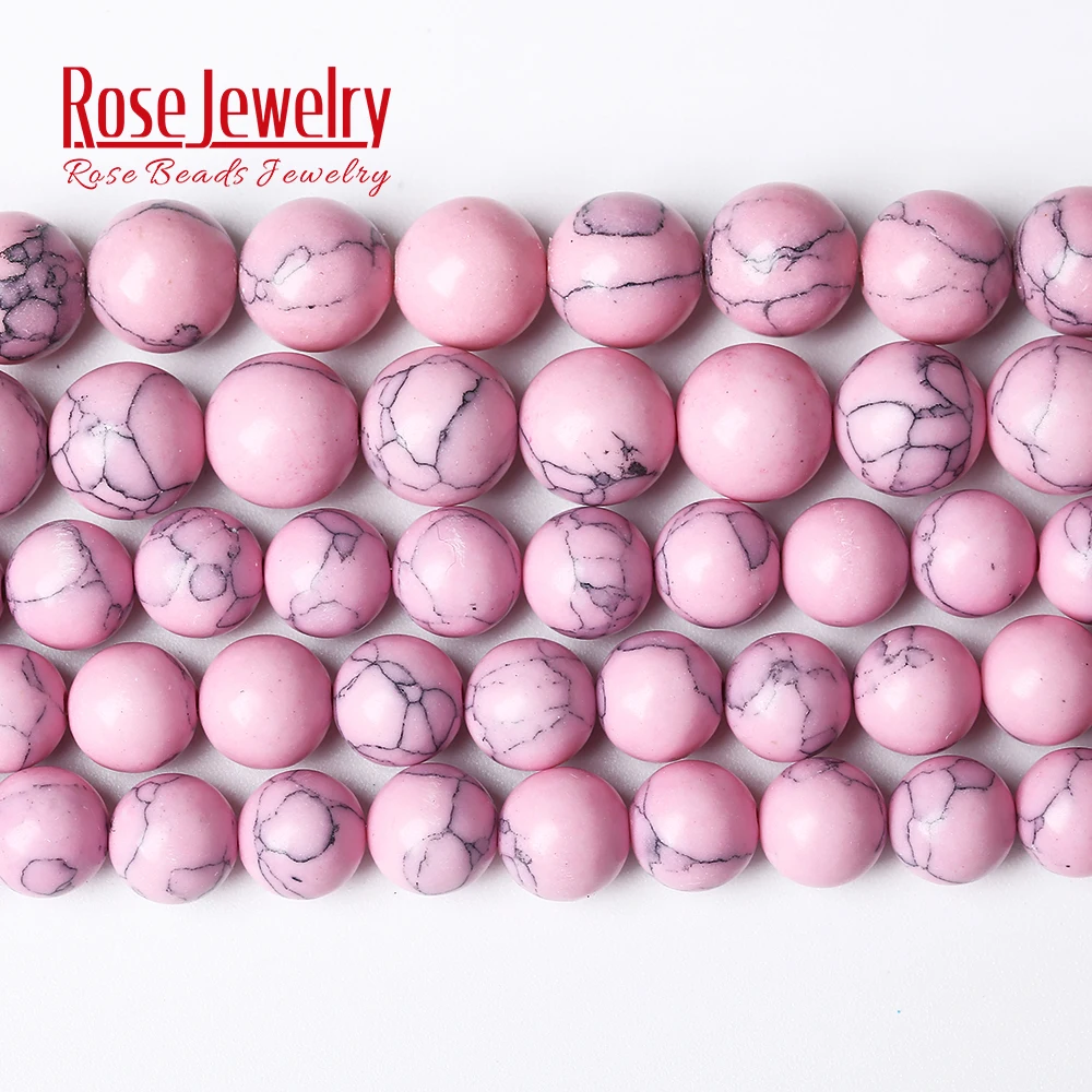 Natural Stone Pink Turquoises Beads Round Loose Beads For Jewelry Making DIY Bracelet Necklace Accessories 4 6 8 10 12mm 15"inch
Natural Stone Pink Turquoises Beads Round Loose Beads For Jewelry Making DIY Bracelet Necklace Accessories 4 6 8 10 12mm 15"inch