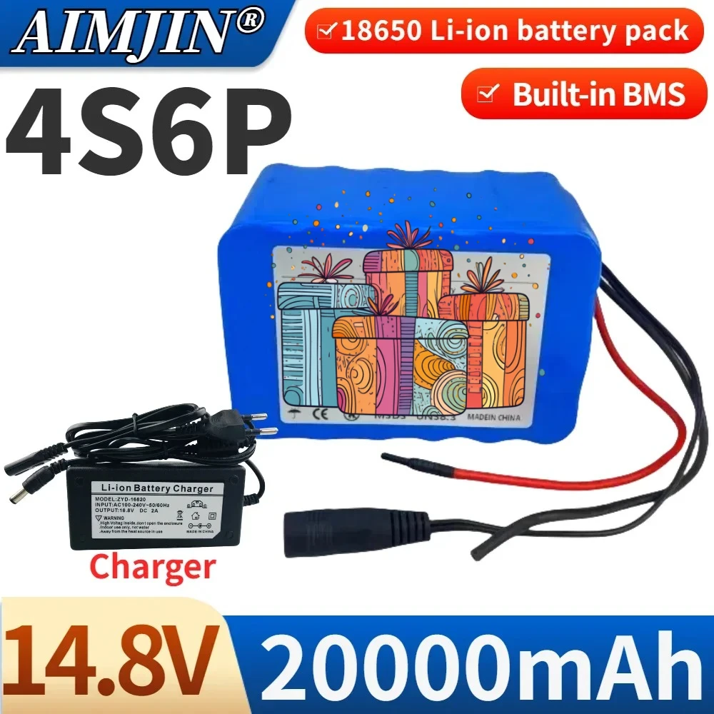 14.8V 18650 Battery 4S6P Rechargeable Battery 20000mAh Built-in BMS Is Suitable for A Wide Range of Hybrid Car Electronic Toys
14.8V 18650 Battery 4S6P Rechargeable Battery 20000mAh Built-in BMS Is Suitable for A Wide Range of Hybrid Car Electronic Toys