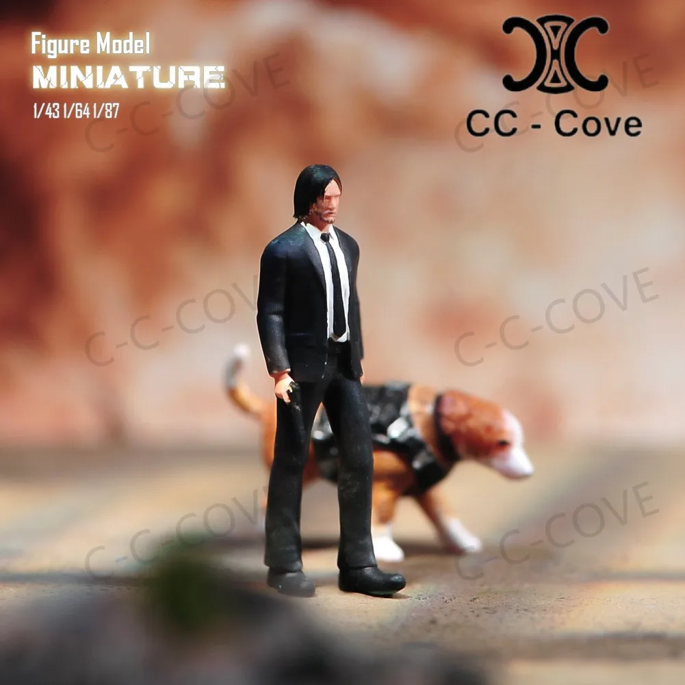 Painted Miniatures 1/24 1/43 1/64 1/87 The Man In A Black Suit And His Dog Unpainted Figure Model Toys View Decoration
Painted Miniatures 1/24 1/43 1/64 1/87 The Man In A Black Suit And His Dog Unpainted Figure Model Toys View Decoration