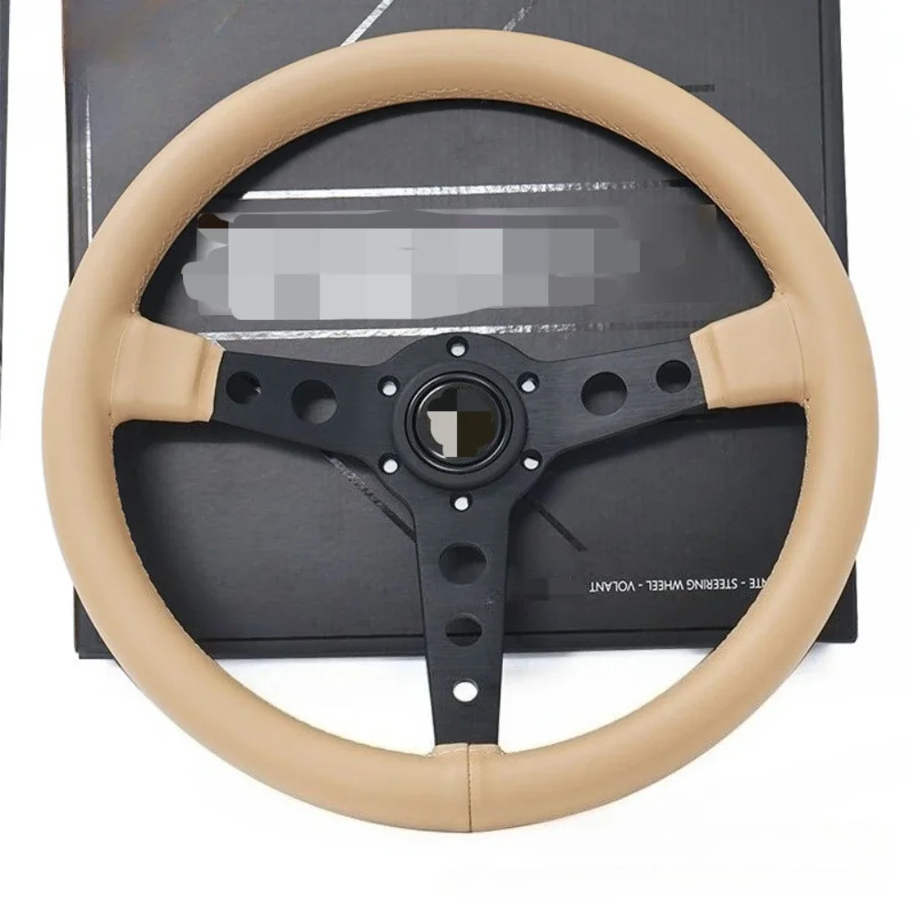 New 14 Inch Steering Wheel Accessories Brown 350MM Leather Modified Steering Wheel Racing Sports Universal Volante Deportivo
New 14 Inch Steering Wheel Accessories Brown 350MM Leather Modified Steering Wheel Racing Sports Universal Volante Deportivo