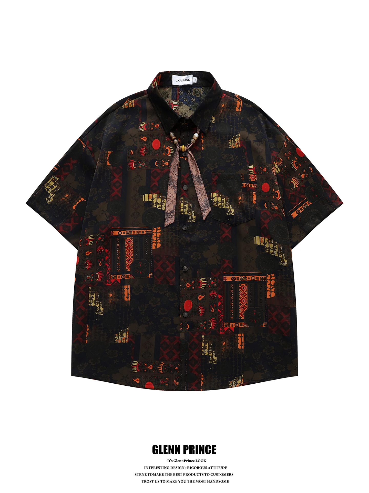 GPstudio Men's Hawaiian Print Short Sleeve Shirt Vintage Beaded Sash Cityboy Summer Casual Polyester Fiber Skin-friendly
GPstudio Men's Hawaiian Print Short Sleeve Shirt Vintage Beaded Sash Cityboy Summer Casual Polyester Fiber Skin-friendly