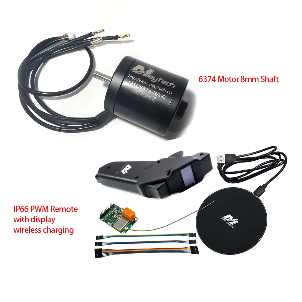 Electric Skateboard Kit with 6374 170KV Brushless Motor 3-12S Volt V2 2005WF PWM IP66 Remote Controller
Electric Skateboard Kit with 6374 170KV Brushless Motor 3-12S Volt V2 2005WF PWM IP66 Remote Controller