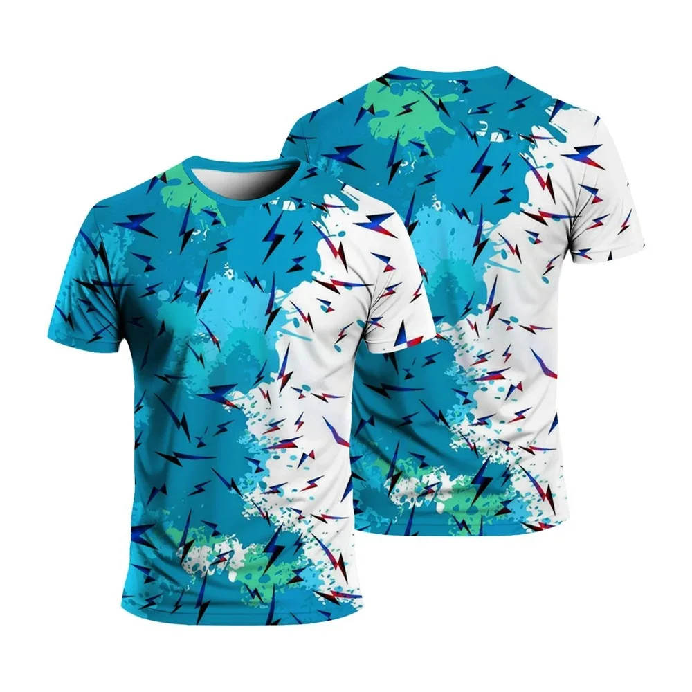 Men's casual T-shirt 3D digital printed striped graphic short sleeved comfortable pullover round neck versatile top for men
Men's casual T-shirt 3D digital printed striped graphic short sleeved comfortable pullover round neck versatile top for men