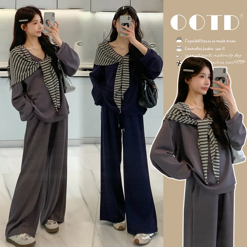 2025 Quiet Luxury Pregnancy Outfit Autumn Oversized Hoodie with Wide Leg Pants and Shawl Three Piece Set Comfortable Minimalist
2025 Quiet Luxury Pregnancy Outfit Autumn Oversized Hoodie with Wide Leg Pants and Shawl Three Piece Set Comfortable Minimalist