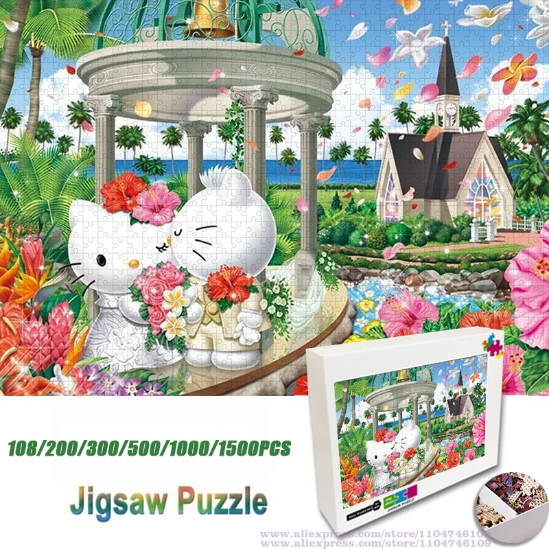 Пазл Sanrio Hello Kitty, 108/200/300/500/1000/1500 шт., интеллектуальные пазлы, уникальный подарок с коробкой на день рождения для девочки
Пазл Sanrio Hello Kitty, 108/200/300/500/1000/1500 шт., интеллектуальные пазлы, уникальный подарок с коробкой на день рождения для девочки