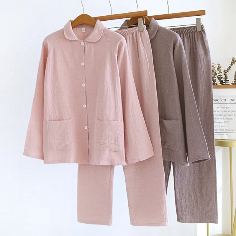 Big Size 100% Cotton Pajamas Long Sleeved Trousers Set Two-piece Home Suit For Women Sleepwear Clothes New Pijama Feminina
Big Size 100% Cotton Pajamas Long Sleeved Trousers Set Two-piece Home Suit For Women Sleepwear Clothes New Pijama Feminina
