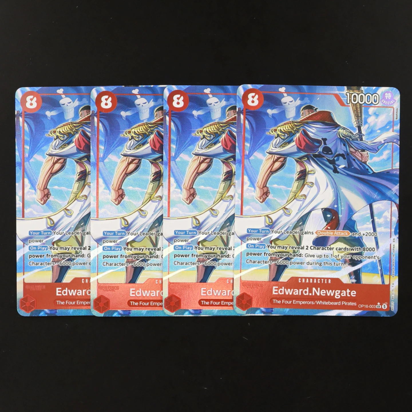 OP16-003 Edward Newgate One Piece TCG OPCG English 8 Cost Red Newgate Textured Foil Card Anime Collectible Card
OP16-003 Edward Newgate One Piece TCG OPCG English 8 Cost Red Newgate Textured Foil Card Anime Collectible Card