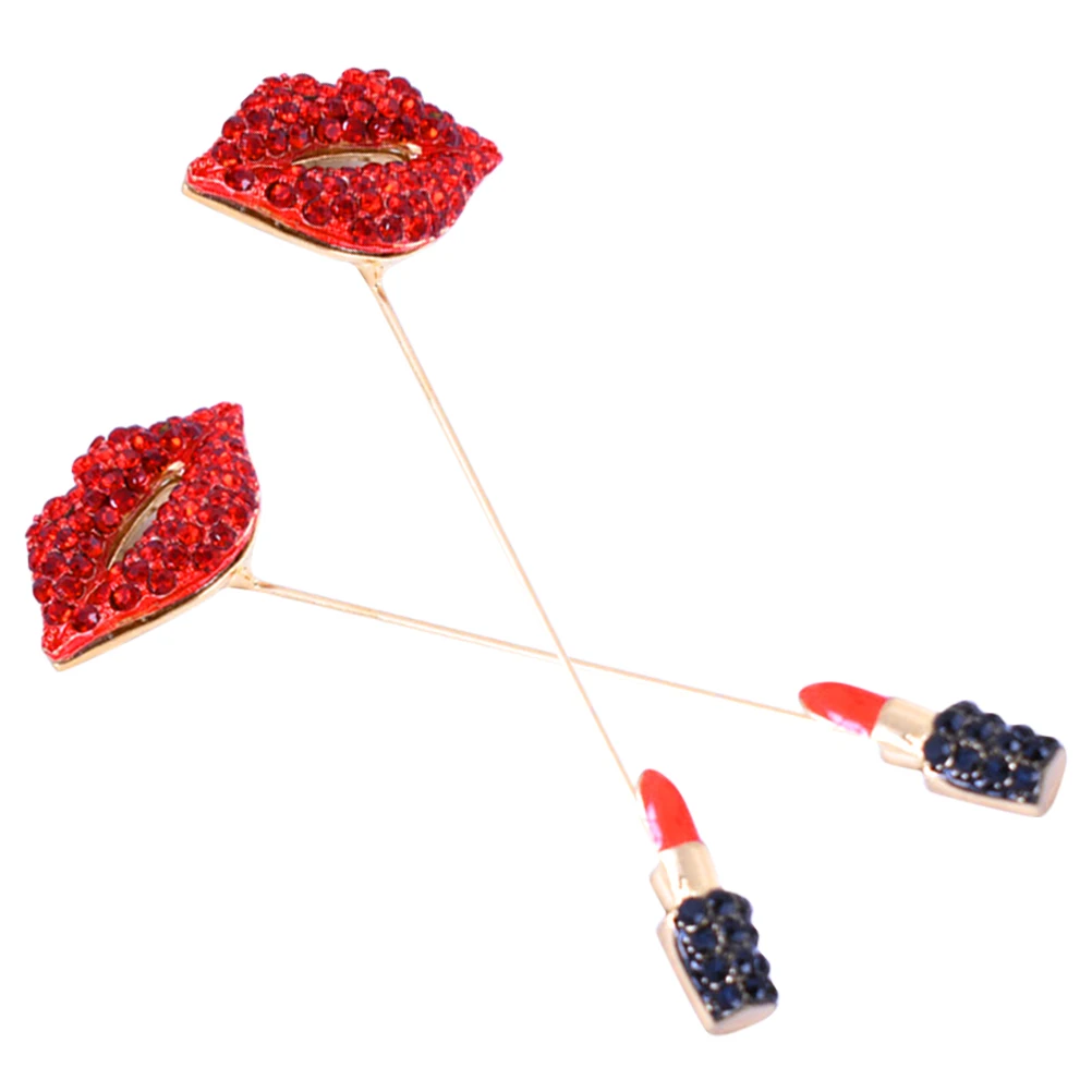 2Pcs Oil Drop Brooch Rhinestone Lipstick Appearance Women Clothes Decor Metal Lapel Pin for Scarf Shawl Hat Backpack
2Pcs Oil Drop Brooch Rhinestone Lipstick Appearance Women Clothes Decor Metal Lapel Pin for Scarf Shawl Hat Backpack
