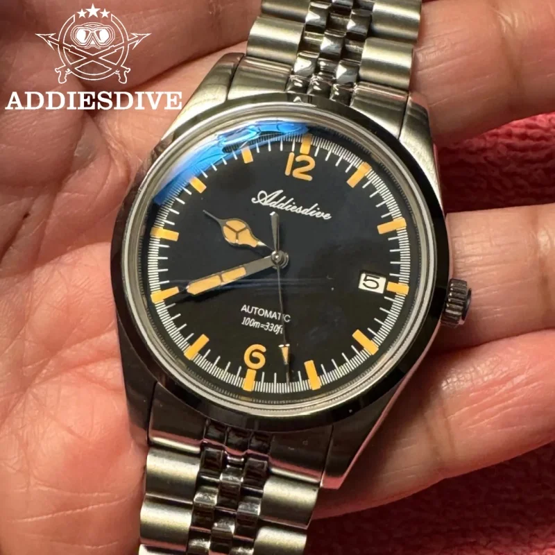 ADDIESDIVE Men's Watches Jubilee Strap Luminous 100m Waterproof 316L Stainless Steel Automatic Mechanical Watch Reloj Hombre
ADDIESDIVE Men's Watches Jubilee Strap Luminous 100m Waterproof 316L Stainless Steel Automatic Mechanical Watch Reloj Hombre