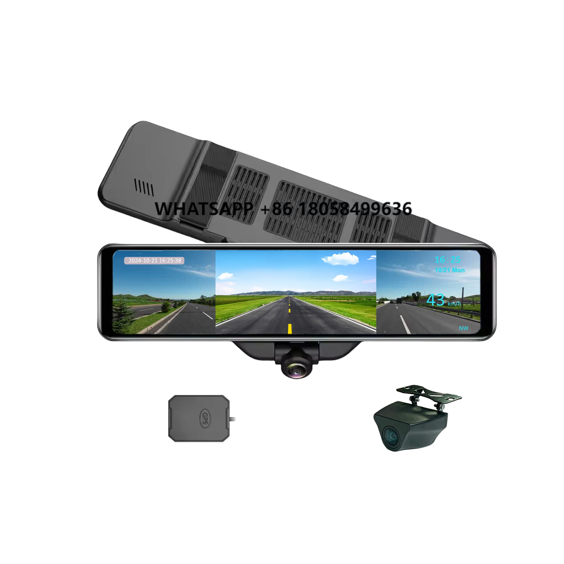 Car Rearview Mirror Front 360 Degree Camra 11.8 Inch Full View Touchscreen Mirror 2K+1080P DVR GPS Rear View Mirror
Car Rearview Mirror Front 360 Degree Camra 11.8 Inch Full View Touchscreen Mirror 2K+1080P DVR GPS Rear View Mirror