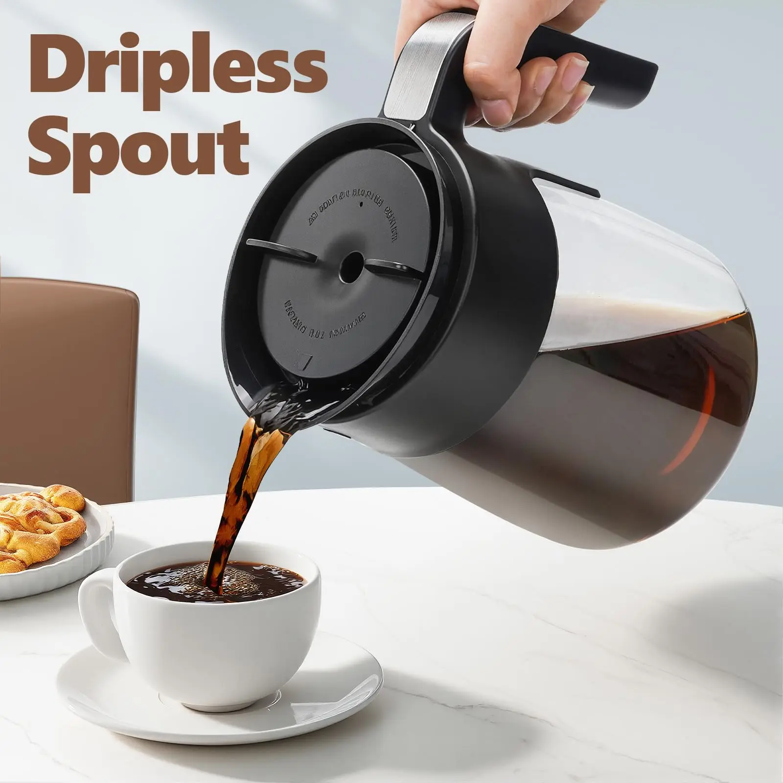 Coffee Maker Accessories Glass Pot 12-cup for Ninja CFP101 CFP201 American-style Coffee Machine Accessories Pot Drip Type
Coffee Maker Accessories Glass Pot 12-cup for Ninja CFP101 CFP201 American-style Coffee Machine Accessories Pot Drip Type