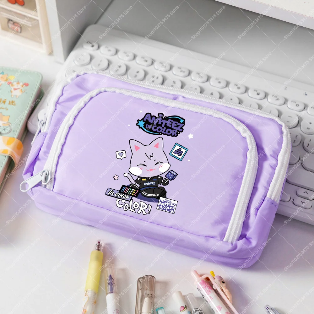 Student Large Capacity Pen Case Anime ATEEZS ANITEEZS Cute Pencil Bag Kpop Style Pattern Kawaii Stationery Storage Pouch Gifts
Student Large Capacity Pen Case Anime ATEEZS ANITEEZS Cute Pencil Bag Kpop Style Pattern Kawaii Stationery Storage Pouch Gifts