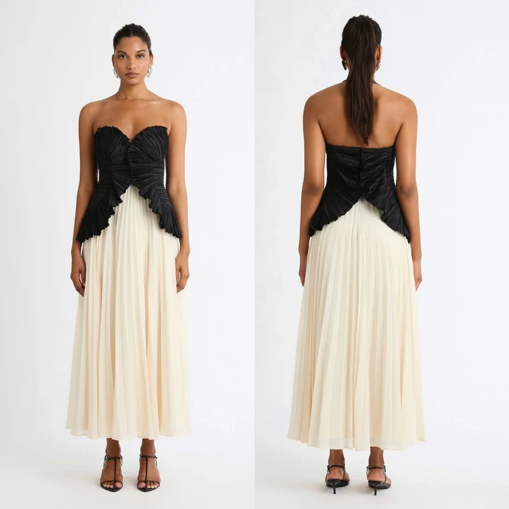 Customized Chiffon Pleat Sweetheart Neck A-line Midi Dresses Bespoke Occasion Woman Elegant Party Wedding Guest Women's Evening
Customized Chiffon Pleat Sweetheart Neck A-line Midi Dresses Bespoke Occasion Woman Elegant Party Wedding Guest Women's Evening