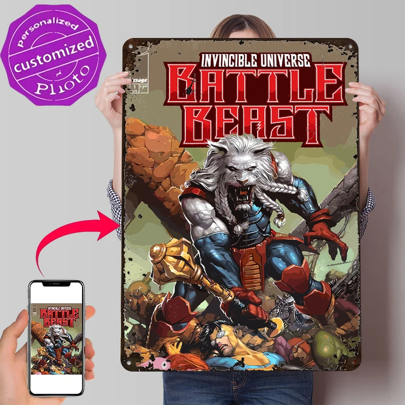 Battle Beast Comic Book Cover Tin Poster Wall Art Retro Vintage Metal Signs for Fans Room House Gaming Decoration Garage Decor
Battle Beast Comic Book Cover Tin Poster Wall Art Retro Vintage Metal Signs for Fans Room House Gaming Decoration Garage Decor