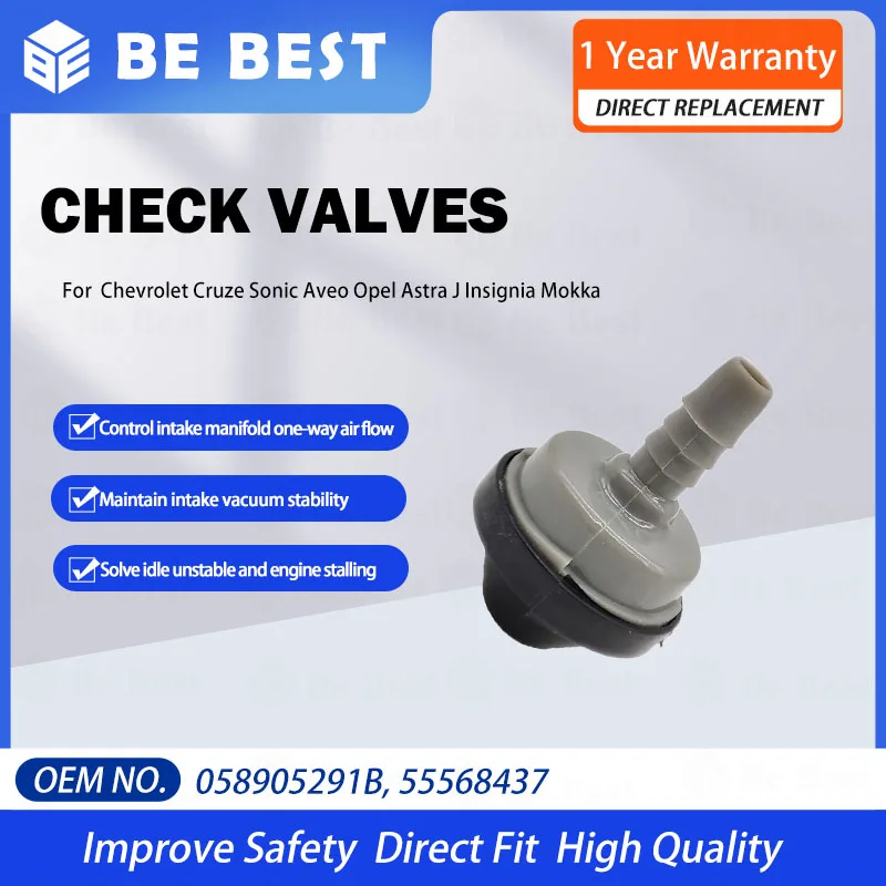 56547926 55568437 Intake Manifold Check Valve For 058905291B 058905291A AUDI A5 A6 Q5 Q7 S4 TT For VW VOLKSWAGEN BEETLE TOUAREG
56547926 55568437 Intake Manifold Check Valve For 058905291B 058905291A AUDI A5 A6 Q5 Q7 S4 TT For VW VOLKSWAGEN BEETLE TOUAREG