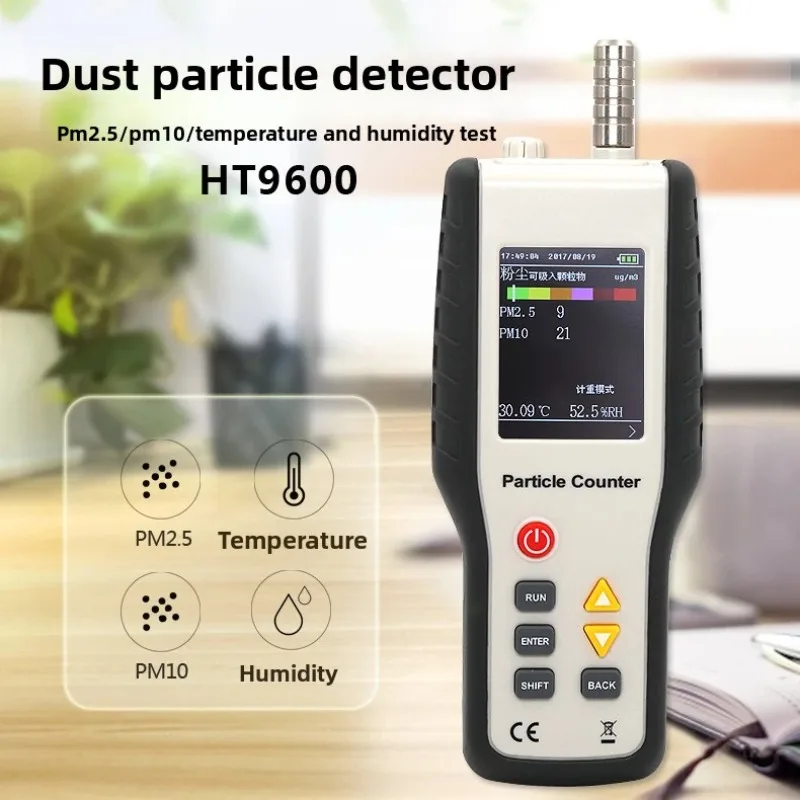 Particle Counter Dust Sampling Meter Gas Analyzer Detector Air Quality Monitor HT9600 PM2.5
Particle Counter Dust Sampling Meter Gas Analyzer Detector Air Quality Monitor HT9600 PM2.5