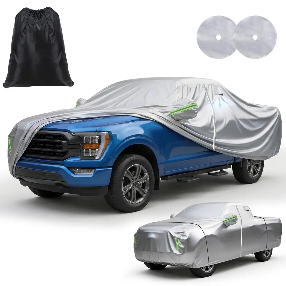 Car Cover, Sun Snow Protection Multi-Layer Pickup Truck Cover, All Weather Car Tarp With Zipper Door, Length Up To 242 Inch
Car Cover, Sun Snow Protection Multi-Layer Pickup Truck Cover, All Weather Car Tarp With Zipper Door, Length Up To 242 Inch