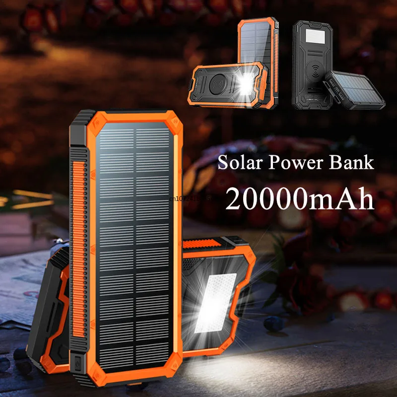 20000mAh Portable Outdoor Solar Power Bank Wireless Charger Powerbank For iPhone 16 Samsung Huawei Xiaomi External Spare Battery
20000mAh Portable Outdoor Solar Power Bank Wireless Charger Powerbank For iPhone 16 Samsung Huawei Xiaomi External Spare Battery