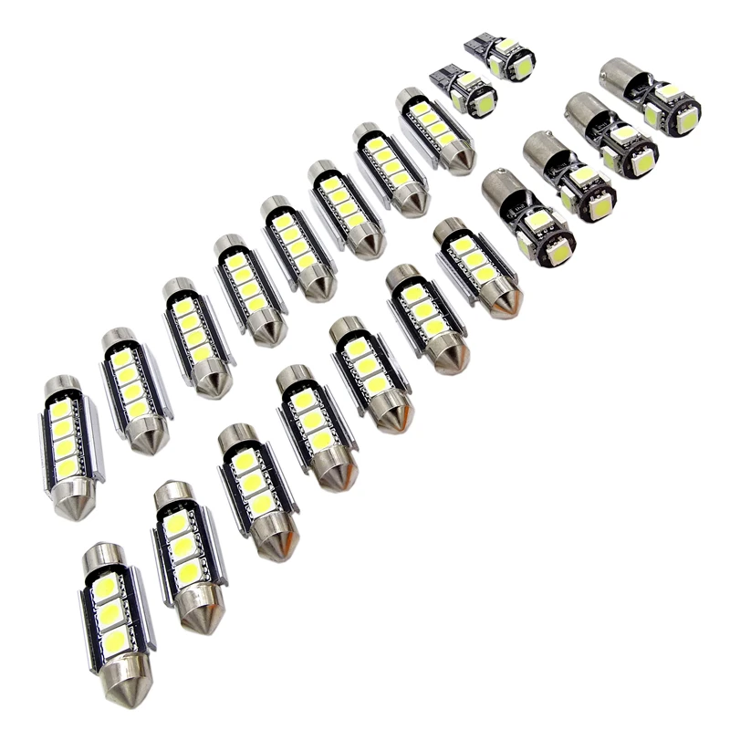 Universal Car LED Light Bulb 21 Pcs T10 5050 BuLb Kit Interior Dome Car Trunk License Plate for BMW 5 Series E39 M5 1997-2003
Universal Car LED Light Bulb 21 Pcs T10 5050 BuLb Kit Interior Dome Car Trunk License Plate for BMW 5 Series E39 M5 1997-2003