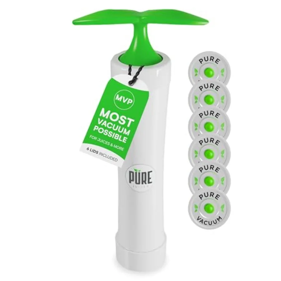 PURE MVP 3X Faster 8X Suction Power Premium Handheld High-Suction Vacuum Sealer for Juices, Smoothies, Food Perfect Seal in Bla
PURE MVP 3X Faster 8X Suction Power Premium Handheld High-Suction Vacuum Sealer for Juices, Smoothies, Food Perfect Seal in Bla