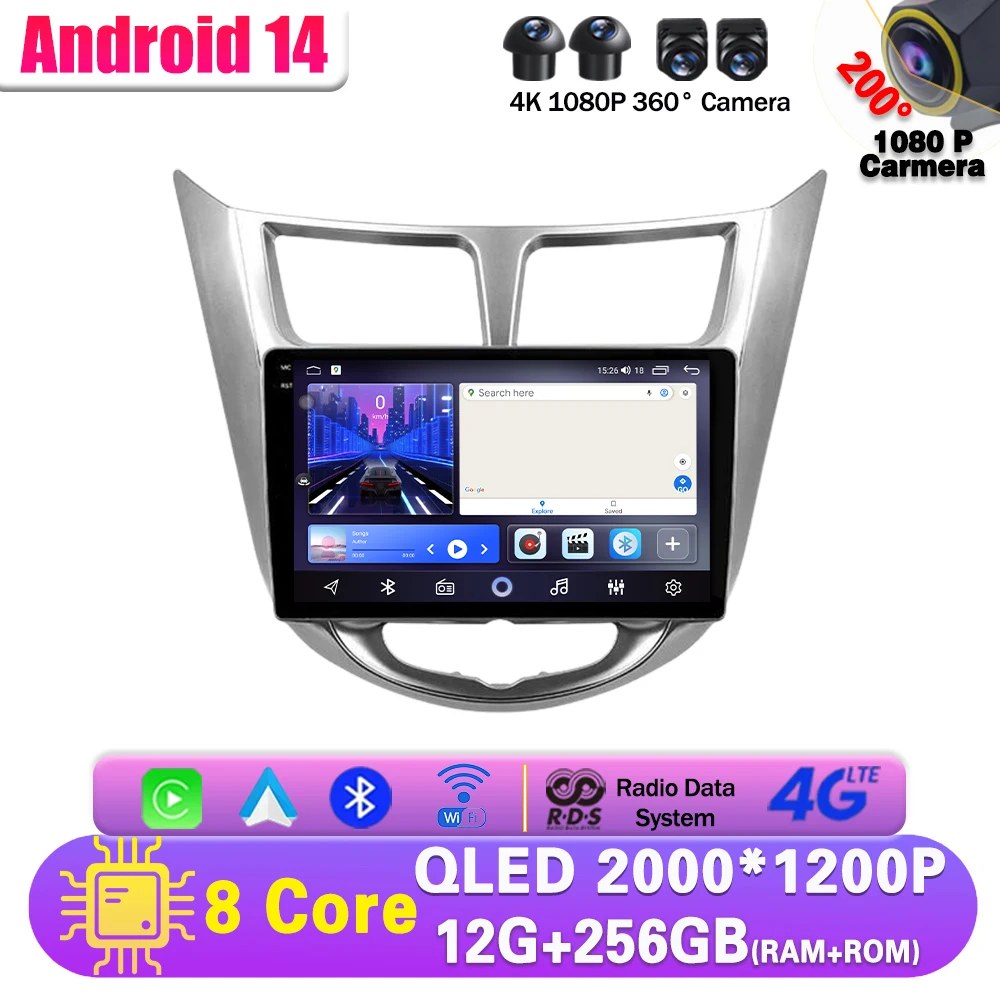 Android 14 Car Radio For Hyundai Solaris Verna Accent 1 2010 - 2016 Multimedia Video Player Navigation 4G NO 2Din DVD Head Unit
Android 14 Car Radio For Hyundai Solaris Verna Accent 1 2010 - 2016 Multimedia Video Player Navigation 4G NO 2Din DVD Head Unit