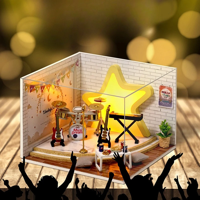 DIY Dream Chaser Dollhouse Kit, Wooden 3D Puzzle Model Building, Handmade Miniature House for Girl, Birthday Gift Present
DIY Dream Chaser Dollhouse Kit, Wooden 3D Puzzle Model Building, Handmade Miniature House for Girl, Birthday Gift Present