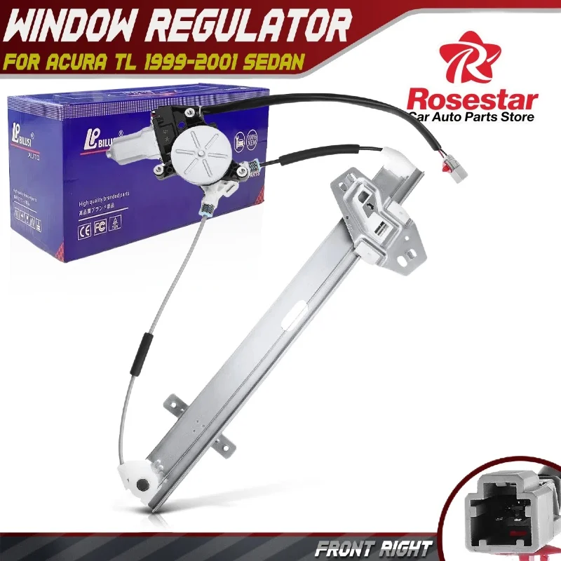 Power Window Regulator w/ 2-Pin Motor for Acura TL 1999-2001 Sedan Front Right 72210-S0K-A01, 72210-S0K-A03, 751-159
Power Window Regulator w/ 2-Pin Motor for Acura TL 1999-2001 Sedan Front Right 72210-S0K-A01, 72210-S0K-A03, 751-159