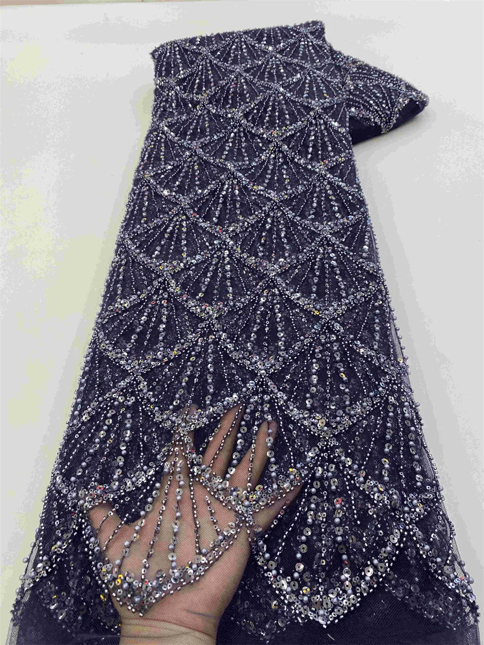Luxury African Lace Fabric 2023 High Quality Beaded Sequins Fabric French Nigerian Sewing Wedding Bridal Fabric 5 Yards HXZ5794
Luxury African Lace Fabric 2023 High Quality Beaded Sequins Fabric French Nigerian Sewing Wedding Bridal Fabric 5 Yards HXZ5794